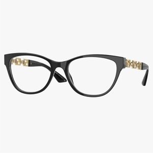 Versace Black and Gold Cat-Eye Glasses